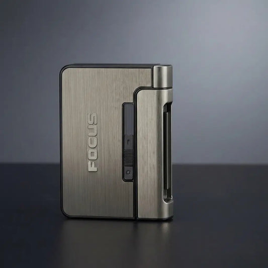 Metal Pocket Case with Built-in Lighter