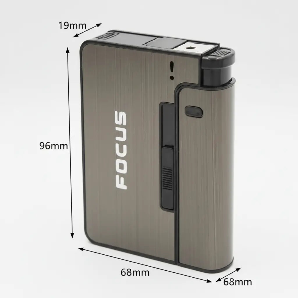 Metal Pocket Case with Built-in Lighter