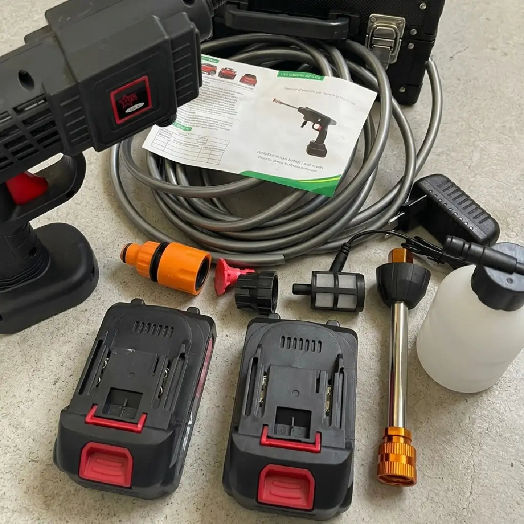 Cordless High Pressure Washer Gun with 24 V Double Battery