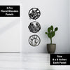 3 Piece Wooden Floral Wall Art