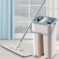 2 in 1 Square Mop with Bucket & 2 Mop Pads