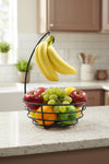 Metal Fruit Basket with Banana Hanger