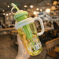 Ice Cream Straw Sipper Bottle – Kids Leakproof Water Cup with Handle
