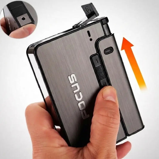 Metal Pocket Case with Built-in Lighter