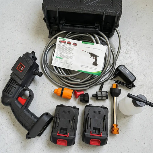 Cordless High Pressure Washer Gun with Double Battery